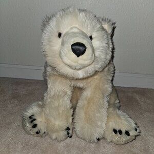 Ditz Designs Polar Bear Plush 23" Long Stuffed Animal Toy Hen House READ